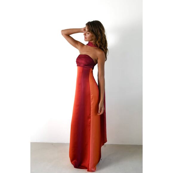 YLLW THE LABEL Vivia Scarf Dress in Aurora - Picture 1 of 15